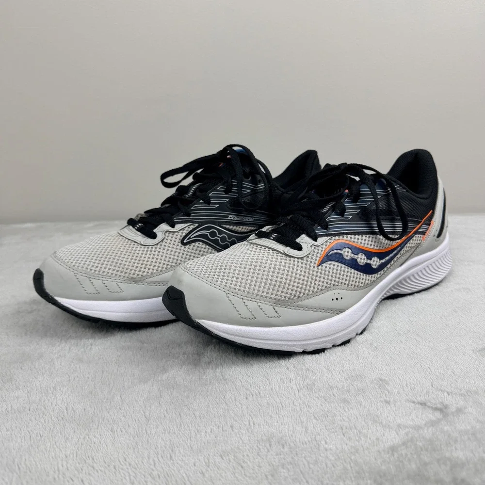 Saucony Cohesion 15 Men's Running Shoes Gray Black Orange S20701-15 Size‎ 12